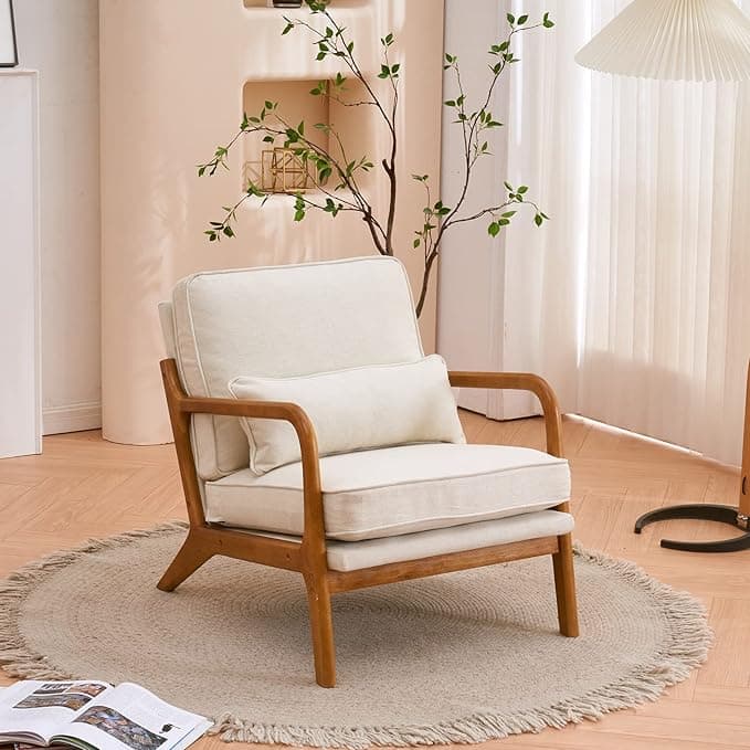 Modern accent chair with comfortable upholstery and sleek design for any living space